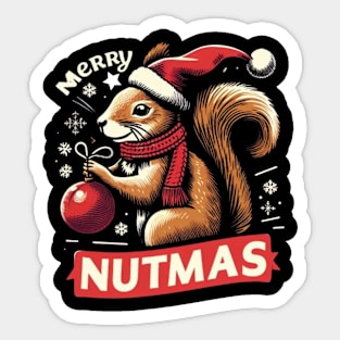 Merry Squirrelly Christmas: MERRY NUTMAS Sticker